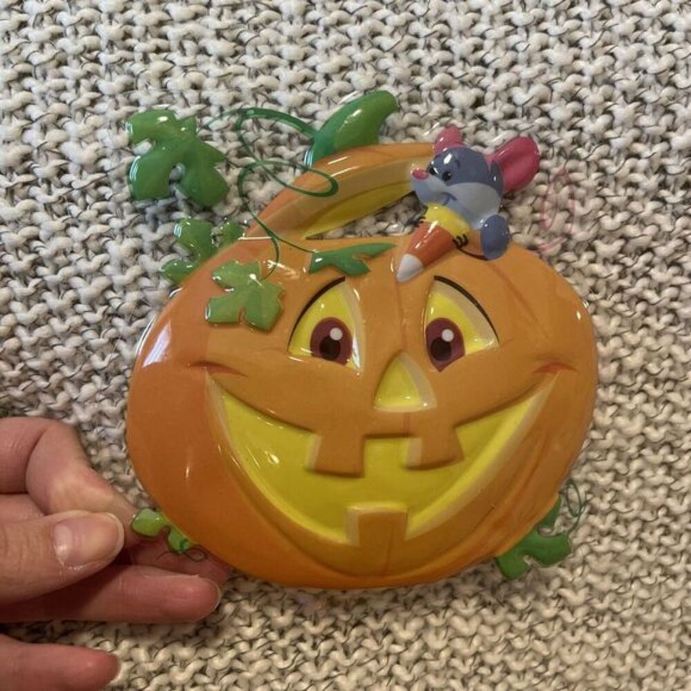 Vtg‎ 3D Jackolantern JOL  Mouse Candy cane Fall Halloween Cake Topper Decor